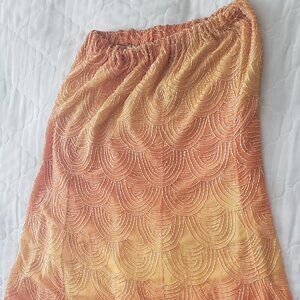 Orange/Yellow Long Skirt
